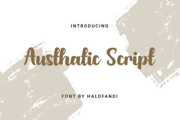Austhatic Script Font for Handmade Products