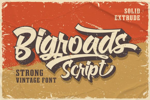 Bigroads Script Font: A Retro Layered Typeface Review