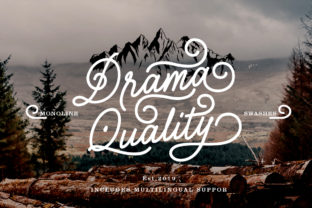 Drama Quality Font: A Script Typeface for Editorial Design