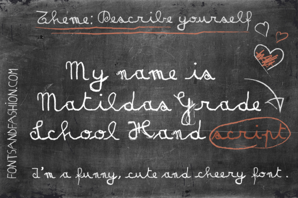 Matilda's Grade School Hand Script Font for Crafters
