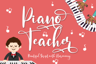 Piano Teacher Font: Soft Script for Editorial Design