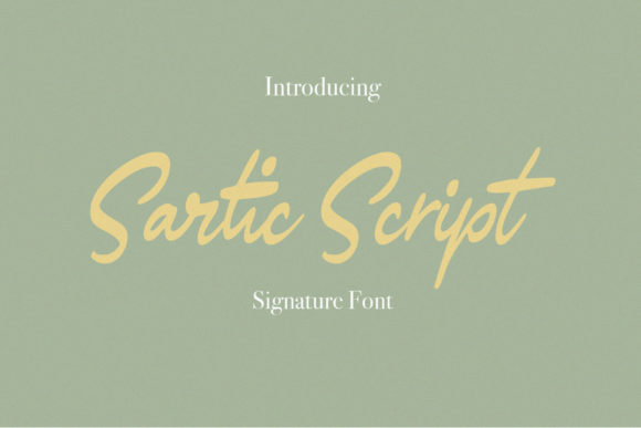 Sartic Script Font for Handmade Products